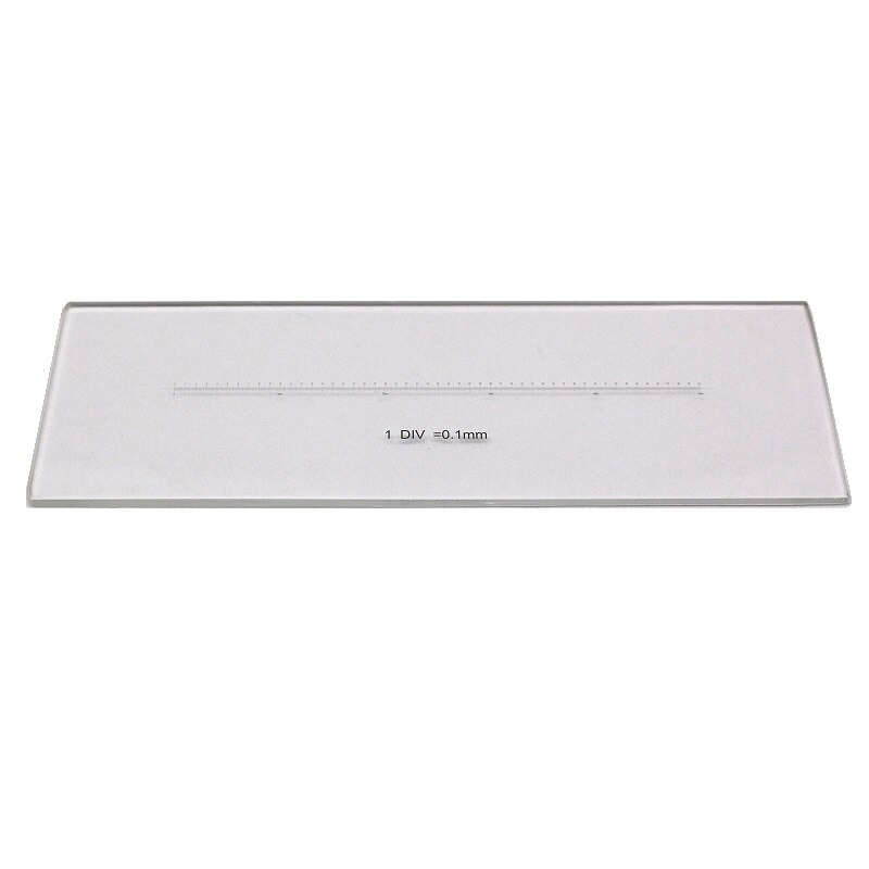 DIV 0.1mm calibrage longueur de la glissière 50 mm échelle horizontale règle échelle linéaire micromètre pour Microscope