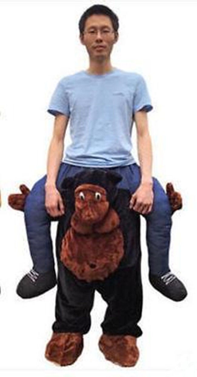 Carry Bavarian Beer Guy Ride On Me Oktoberfest Mascot Fancy Dress Costume Advertising Carnival Halloween Xmas Easter: 褐色