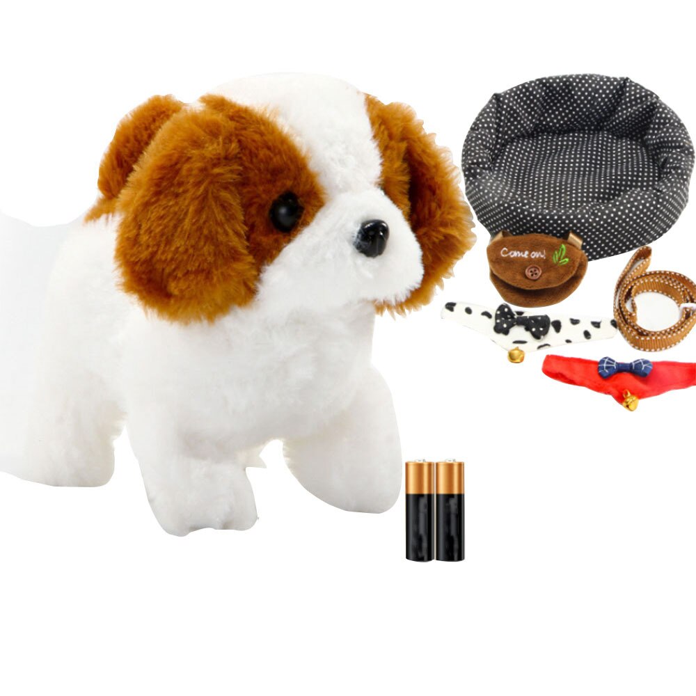 Elektronisk kæledyr robot hund gå interaktivt legetøj med reden reb til børn børn fødselsdag: A2