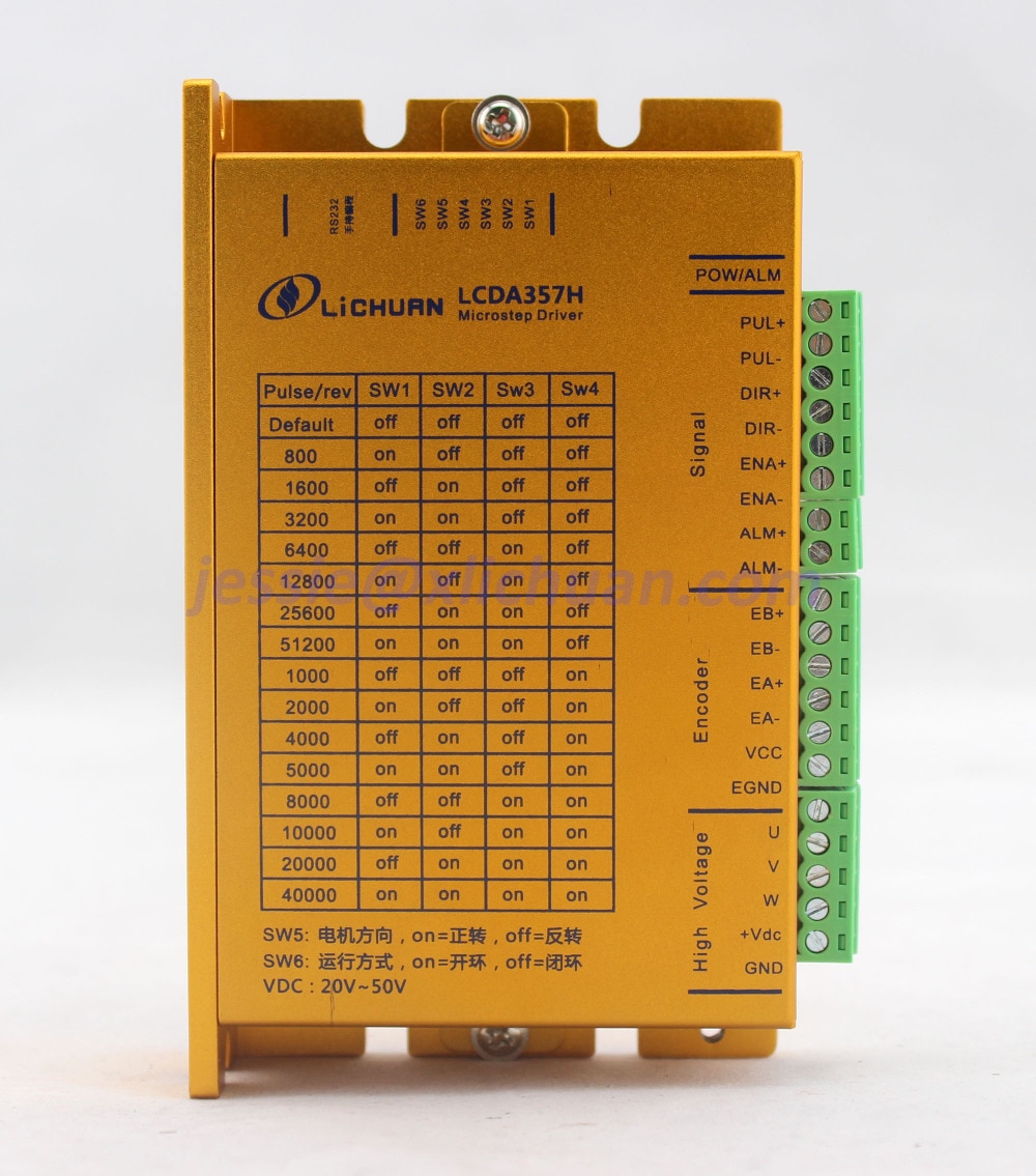Højhastigheds lichuan 3 fase nema 23 lukket sløjfe stepper driver controller nema 23 lcda 357h kan erstatte leadshine hbs 507