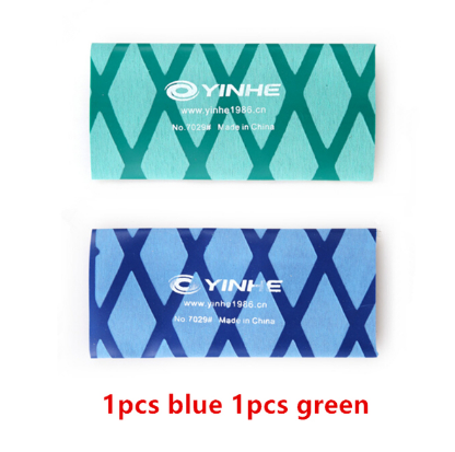 YINHE-Cinta de mango para raqueta de tenis de mesa, juego de ping pong Termocontraíble, empuñaduras de murciélago, banda para el sudor, n. ° 7029, 2 unidades: 1 green and 1 blue