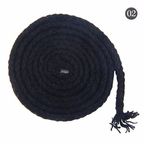 Corde torsadée écologique en coton, fil haute ténacité, pour bricolage, textile, artisanat , décoration de la maison, 4 5mm: Noir 4 mètres