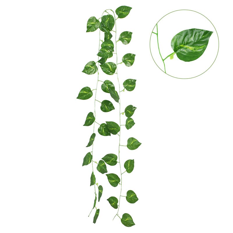 230cm Grün die Seide Künstliche Hängen Efeu Blatt Girlande Pflanzen Ranke Blätter Diy Für Heimat Hochzeit Dekoration Garten Party Dekor: 1pc / G03