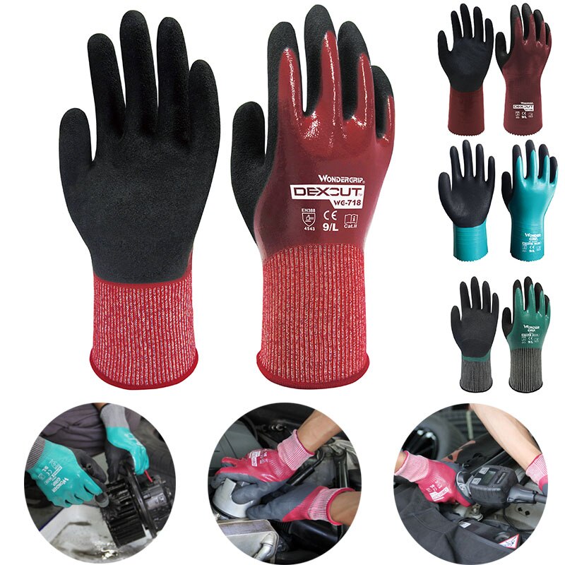 1 paar oliebestendige handschoenen nitrilrubber slijtvaste handschoen antibiotica waterdichte handschoen chemisch bestendige werkhandschoenen