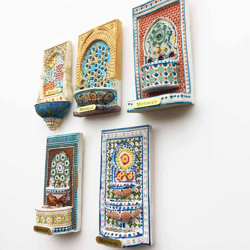 Imanes turísticos 3D para nevera, decoración de recuerdo, manualidades, manualidades, colección de , europa, marruecos