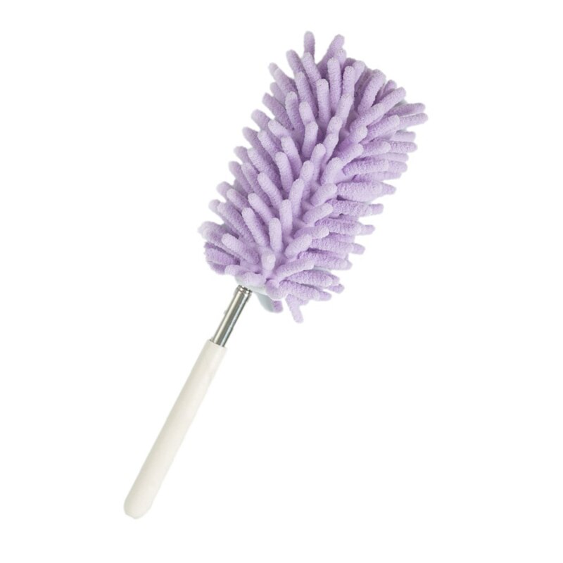 Microvezel Duster Uitschuifbare Dust Remover Cleanning Borstel Voor Air-Conditioner Meubels Sluiter Thuis Auto Cleaner Tool: purple