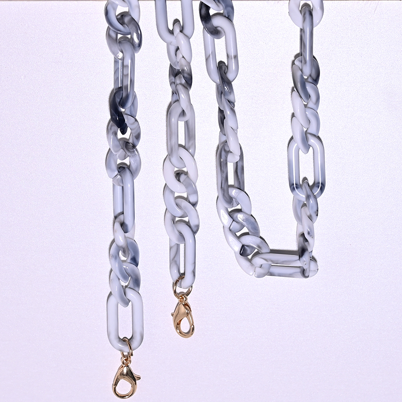 Nieuw acryl lenzenvloeistof ketting lanyard trendy zonnebril leesbril ketting bril accessoires MAAN GIRL: Beige