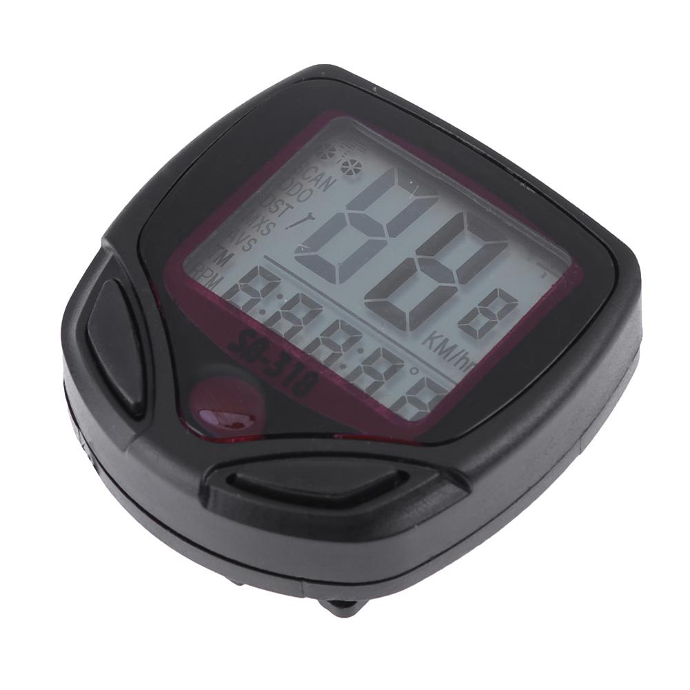 Waterproof 15 Function LCD Bike Bicycle Odometer Speedometer Cycling Speed Measuring Tool Outdoor Cycling Riding Accessories