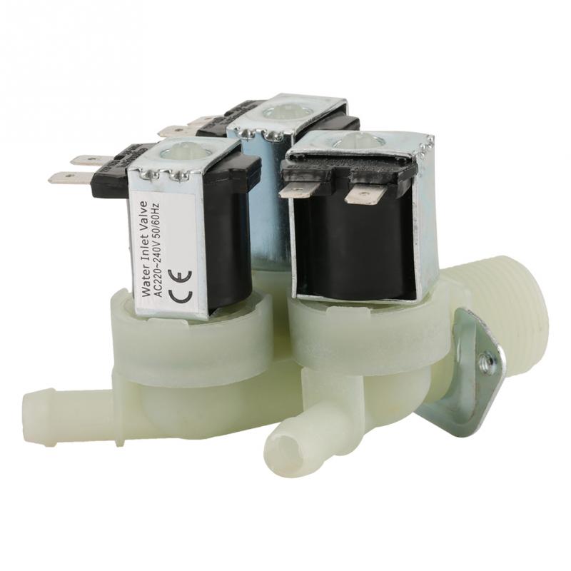 Solenoid Valve 3 Way Water Inlet NC Normal Electric Solenoid Valve AC 220V G34 One-way Flow Direction Solenoid Valve