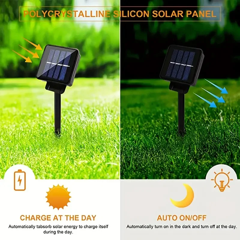 Guirlande solaire LED libellule pour jardin, étanche, 8 Modes, lampe de paysage de pelouse pour cour extérieure, noël, décoration de mariage