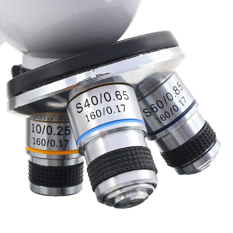 Achromatic Objective Lens 4X 10X 20X 40X 60X 100X for Biological Microscope Bio-microscope Conjugate Distance 185 mm