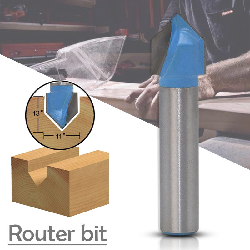 1pc 90 degree V shape Chamfer end mills router bit for woodworking 3D milling cutter