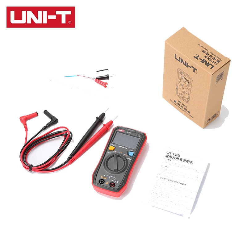 UNI-T UT123 Household Pocket Digital Multimeter NCV AC/DC Voltage Measurement EBTN Display ℃/℉ Switch Measurement