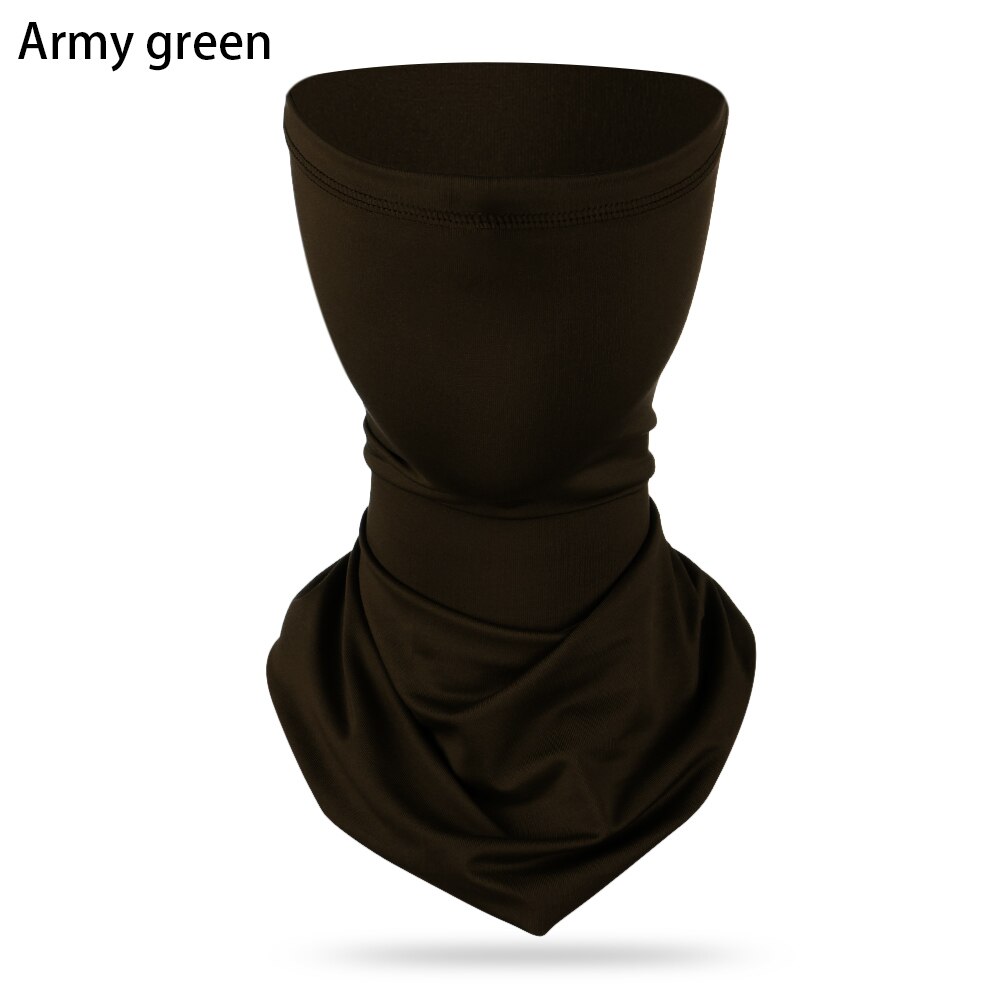 Foulard magique respirant, masque facial fin, cache-cou, bandana, cagoule de sport, cyclisme, demi-foulards: Vert armée
