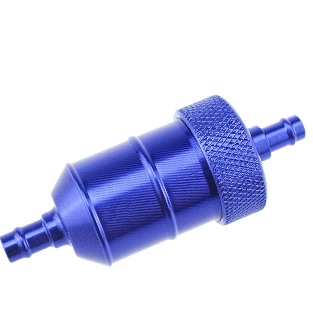 Filtro de combustible de aluminio lavable para motocicleta, reutilizable, 1/4 pulgadas, 6mm