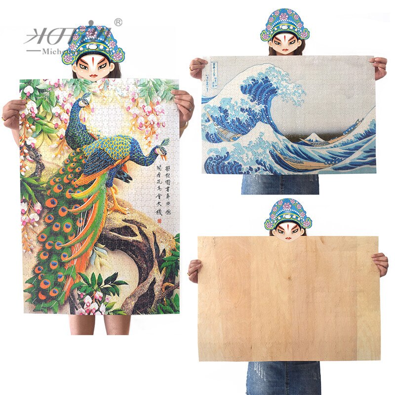 Puzzle en bois Michelangelo, pavillon du vieux maître chinois Tengwang, jouet éducatif décoratif, peinture murale, 500, 1000 pièces
