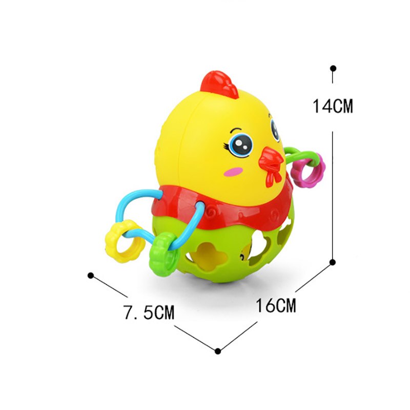 Rainibox 1pcs Plastic Random Color Rattles Handbell Chicken Musical Instrument Shaking Baby Jingle Bell Kid Educational Toy