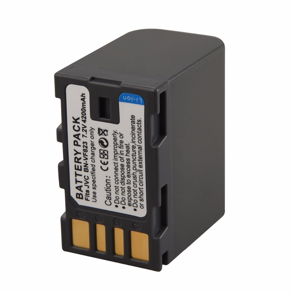 Batería recargable para cámara JVC BN-VF823 VF808 VF815 BN-VF823U, 4200mAh, 7,2 V, GZ-HD7, 1 unidad,