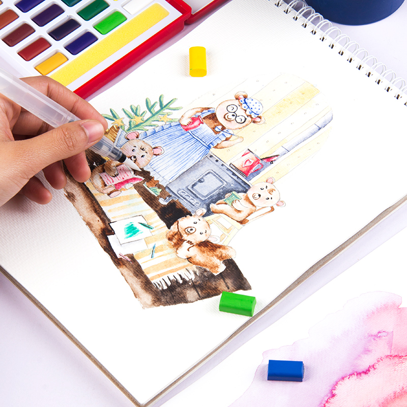 Rotulador de pincel de acuarela, rotuladores de dibujo de Anime Manga para pintura, papelería, suministros de arte