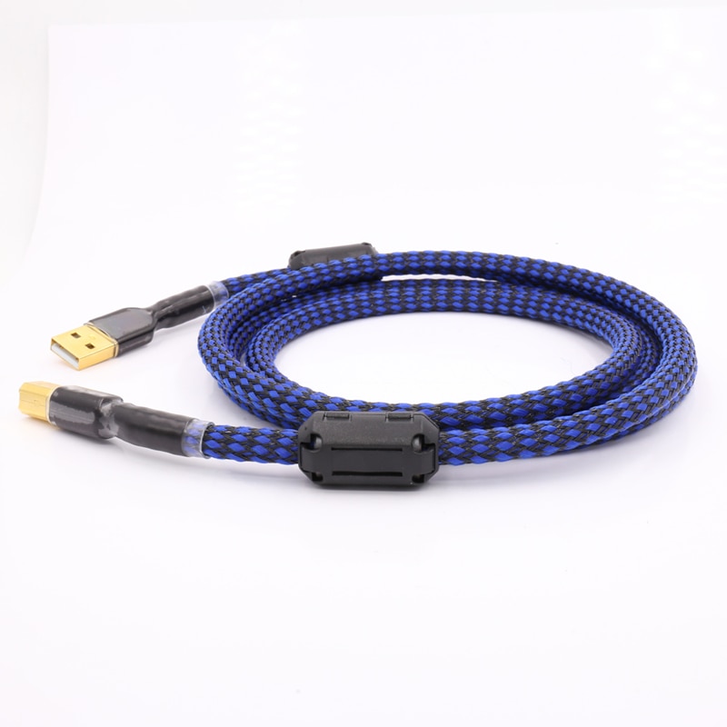 2/3/5ft Gold plated Audiophile USB DAC Cable A to B OCC Audio Hifi Cable