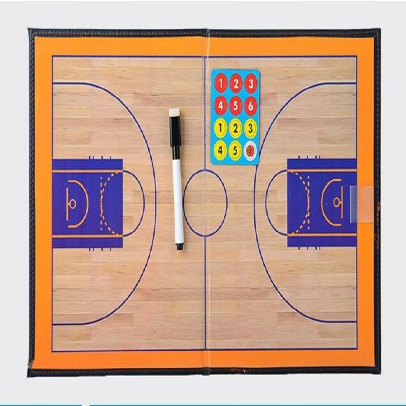 Senior material bi-fold magnetic basketball coach teaching board sand board tactic board icon board with magnets
