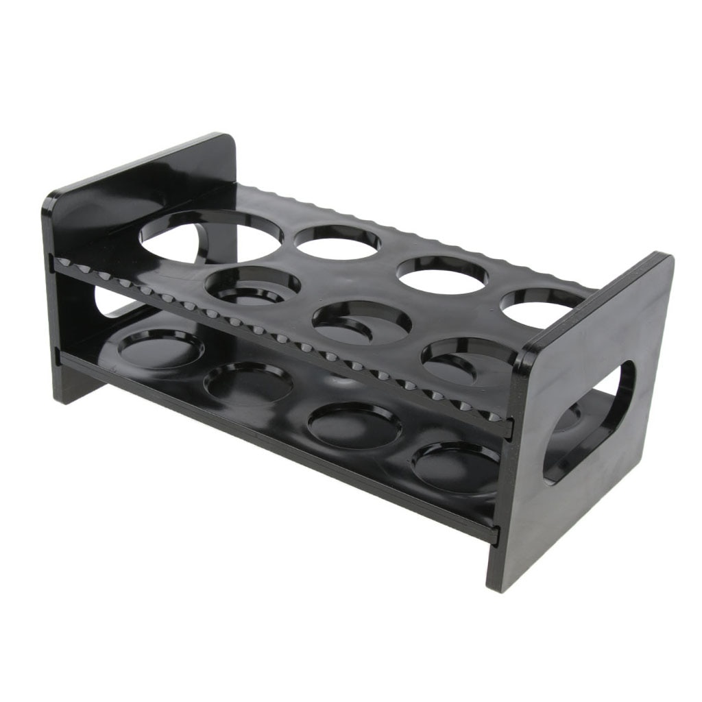 Soporte de acrílico negro de 7 agujeros para vasos, bandeja para servir vasos de Whisky, Vodka, ron, Tequila, juego organizador de cóctel