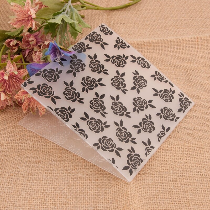 3D Flower Plastic Embossing Folder Stencil Template DIY Craft Making Pattern Background Paper Cards Scrapbooking Album Y5GB