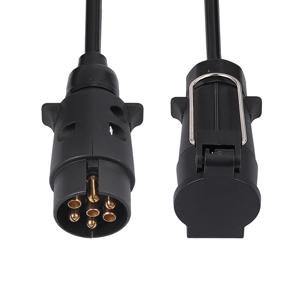 TANiCE Europe Style 7 Pin Trailer Plug with Spring Wire for Power Trailers Caravans Semi-trailer Lights Cable Connector Adapter
