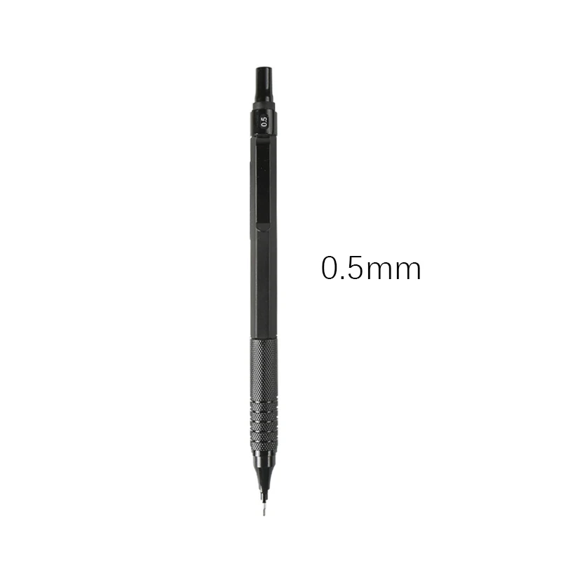 Lápiz mecánico de 0,3/0,5/0,7/2,0mm, centro de gravedad bajo, dibujo de Metal, lápiz especial, suministros de arte para escritura escolar y de oficina, 1 ud.: Rojo