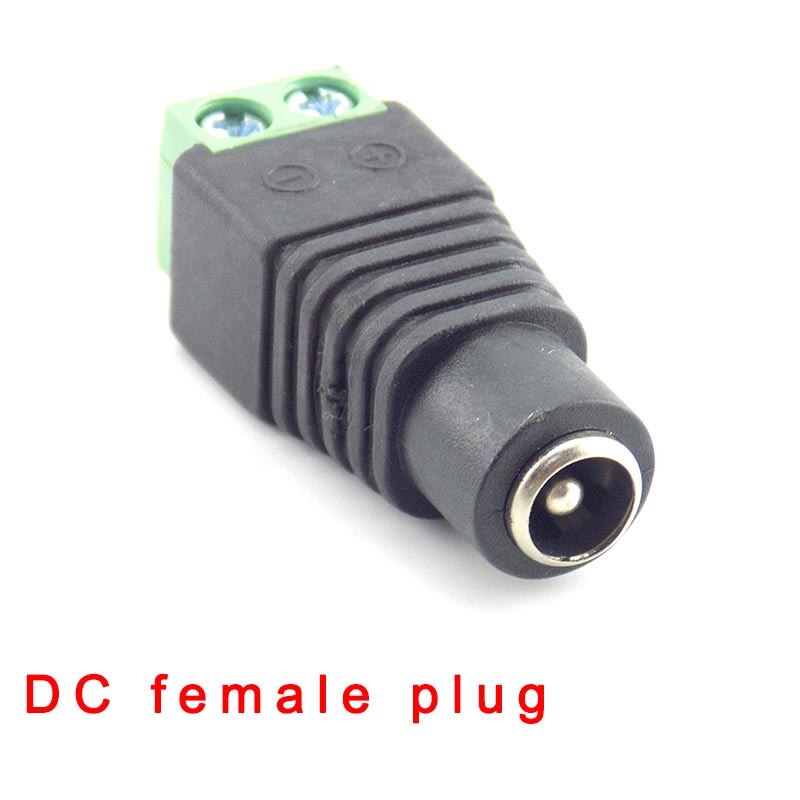 5 Pair DC Power Male jack plug and DC female Connector plug adapter BNC UTP for CCTV Camera power supply led strips light L19