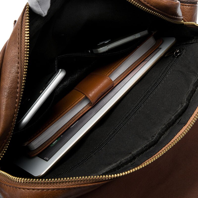 Mærke dokumentmappe mænd blødt læder skulder rejsetaske forretning kontor læder laptop taske dække messenger tasker