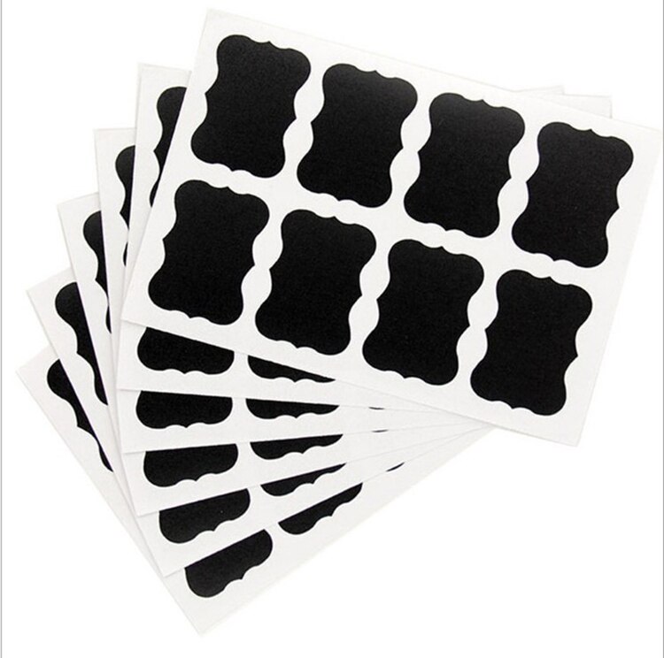 Kitchen Accessories Blackboard Stickers Labels With Rewritable White Liquid Chalk Salt Spice Jar Organizer Kitchen Gadgets
