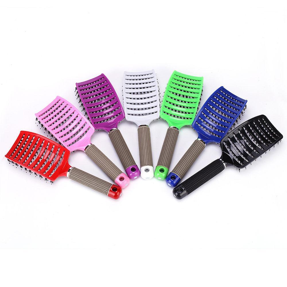 Anti Klit Hairbrush Brushy Women Hair Scalp Massage Comb Bristle&amp;nylon Hairbrush Wet Curly Detangle Hair Brush Scalp Brush