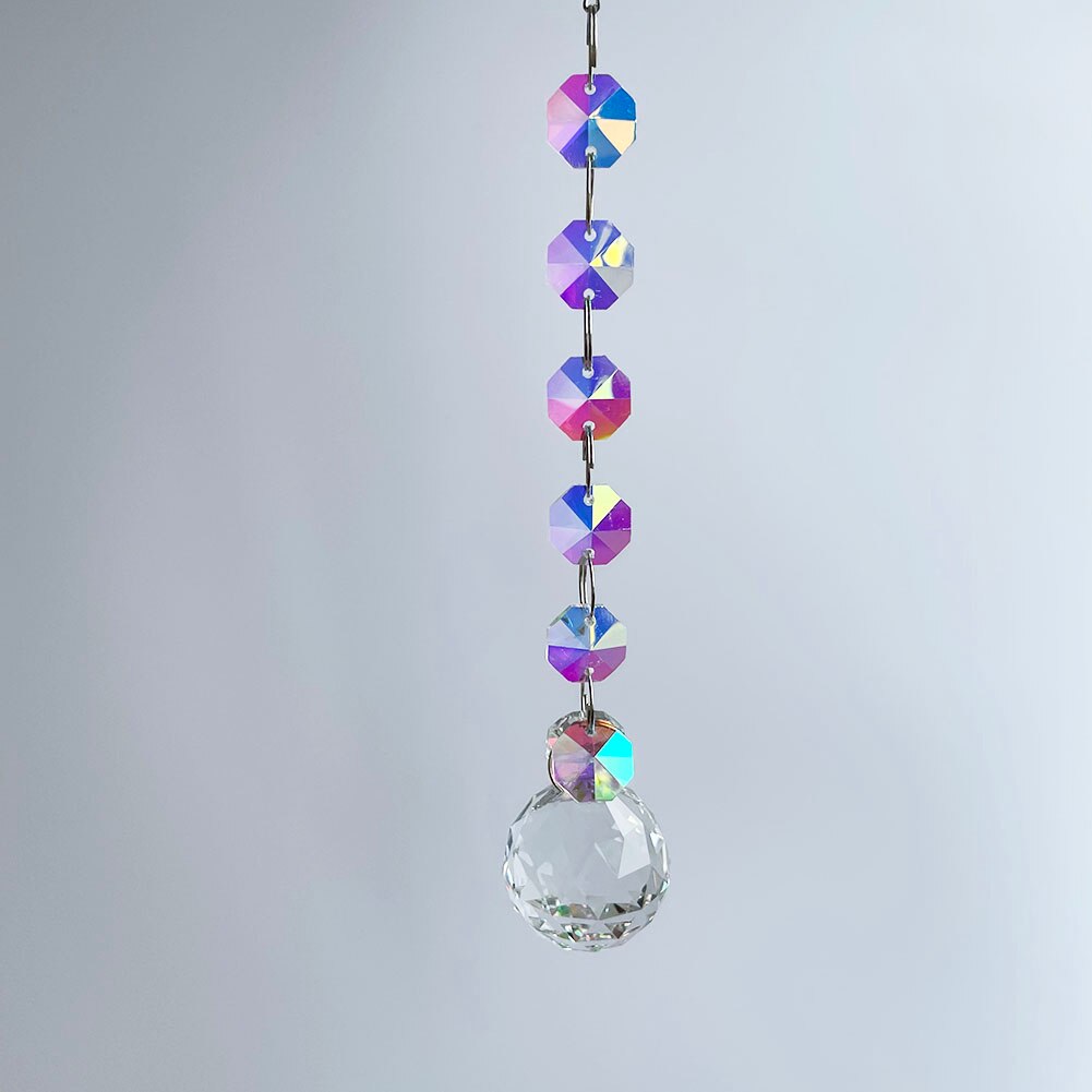 Candelabro de cristal de Color AB, prismas, fabricante de arcoíris, atrapasueños de cristal para colgar en la ventana, adornos colgantes, de verano