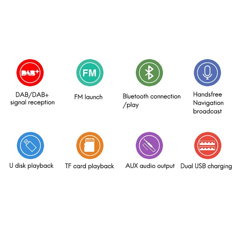 Adaptador de Autoradio para coche, Radio Digital con Bluetooth, manos libres, Transmisor FM, recarga USB, Musk Play