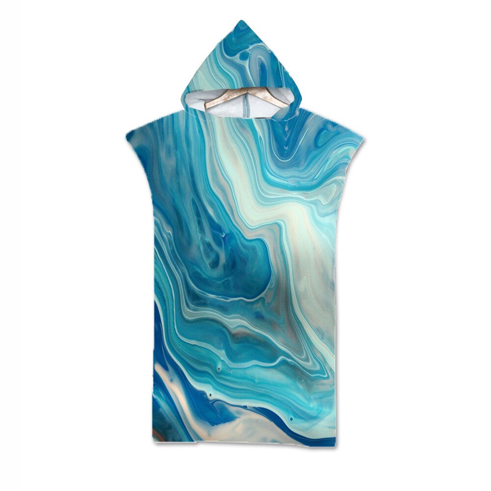 Fluss Gold aufbringen Mikrofaser Gedruckt Mit Kapuze Strand Schlecht Handtuch Für Erwachsene freundlicher Schnell Trocken Schwimmen Schwimmbad Poncho Mantel Bademantel: S / Pflaume