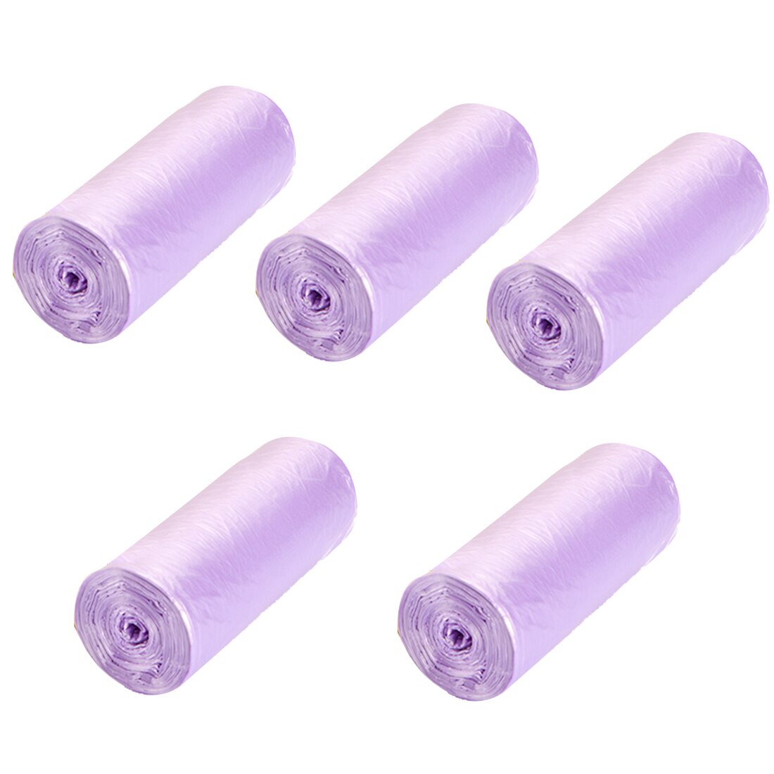 Foldable Kitchen Hanging Trash Can Folding Waste Storage Waste Bin Wall Mounted Trashcan Portable Trash for Bathroom Toilet: 5 ROLLS PURPLE