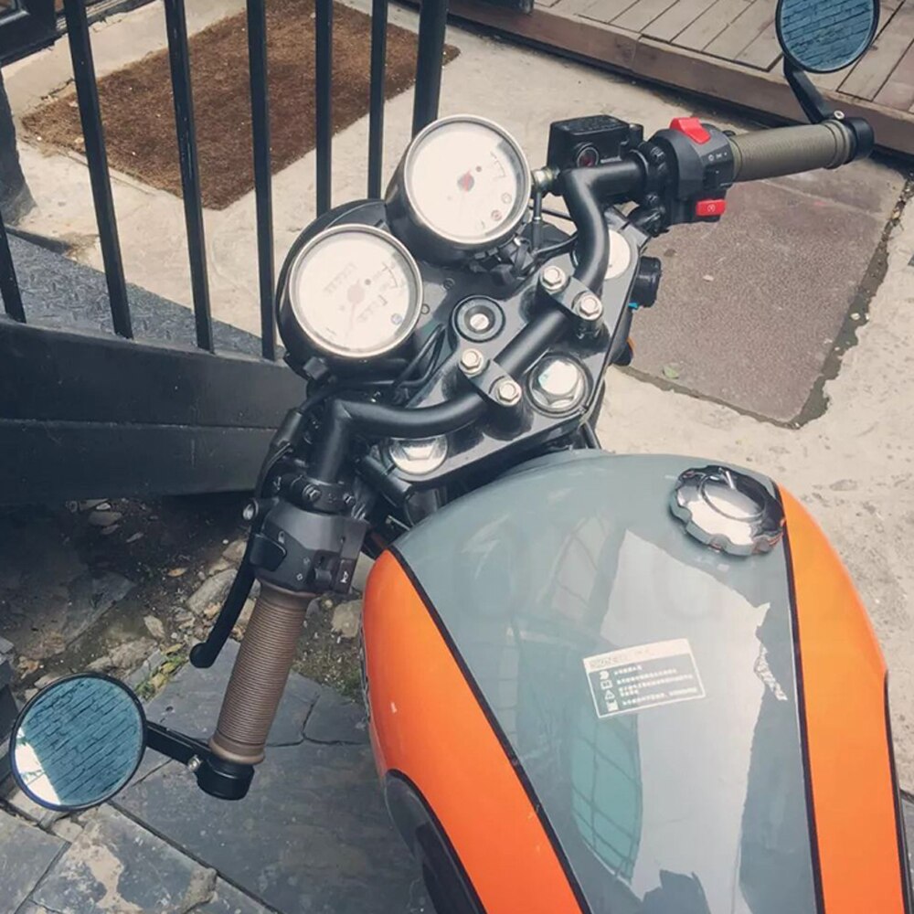 Guidon de moto Vintage, 22mm, 7/8 pouces, barres de poignée pour Royal Enfield Chopper Bobber Scrambler Tracker café Racer
