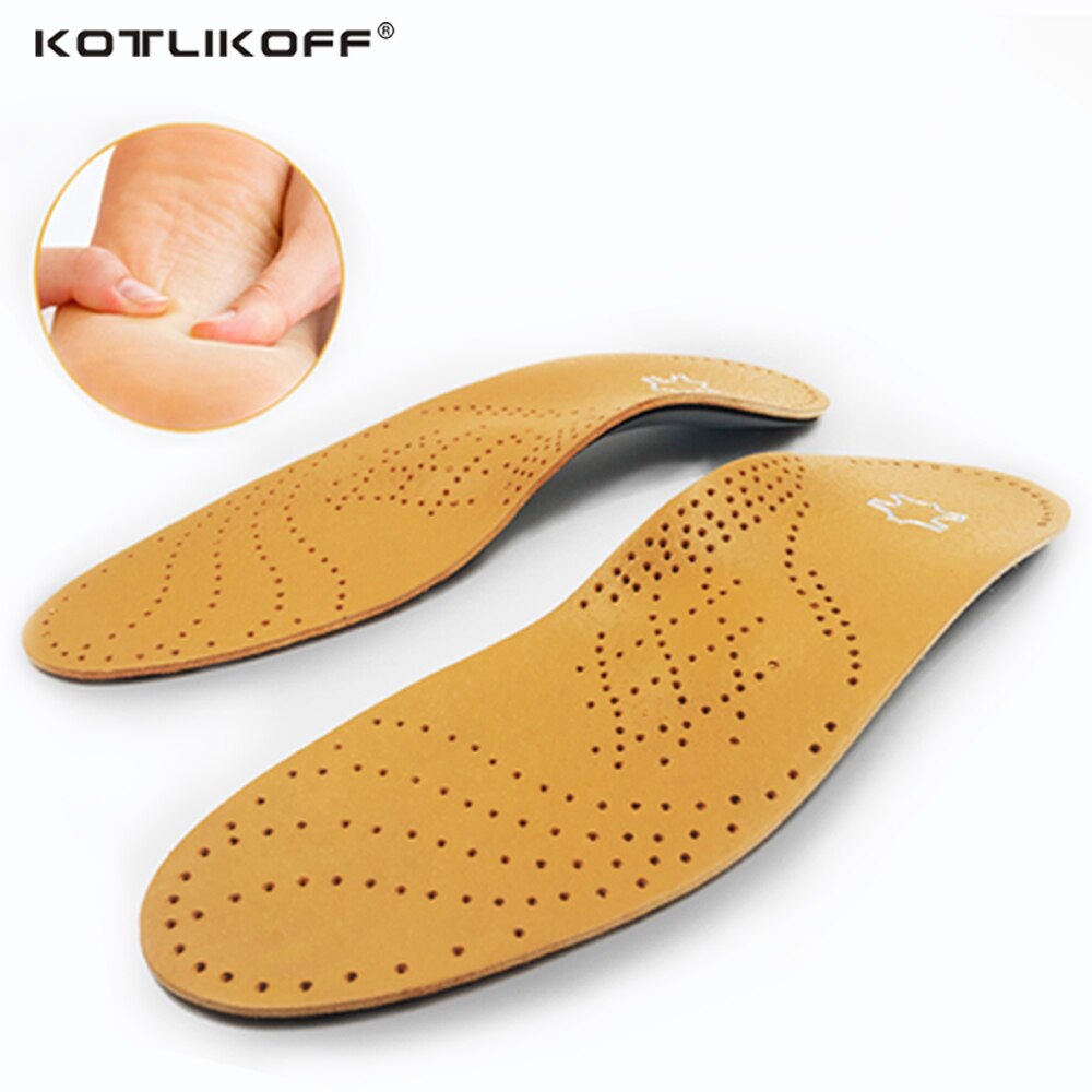 KOTLIKOFF semelle orthopédique en cuir pour pieds plats soutien de la voûte plantaire chaussures orthopédiques semelles intérieures pour pieds hommes et femmes jambe de boeuf