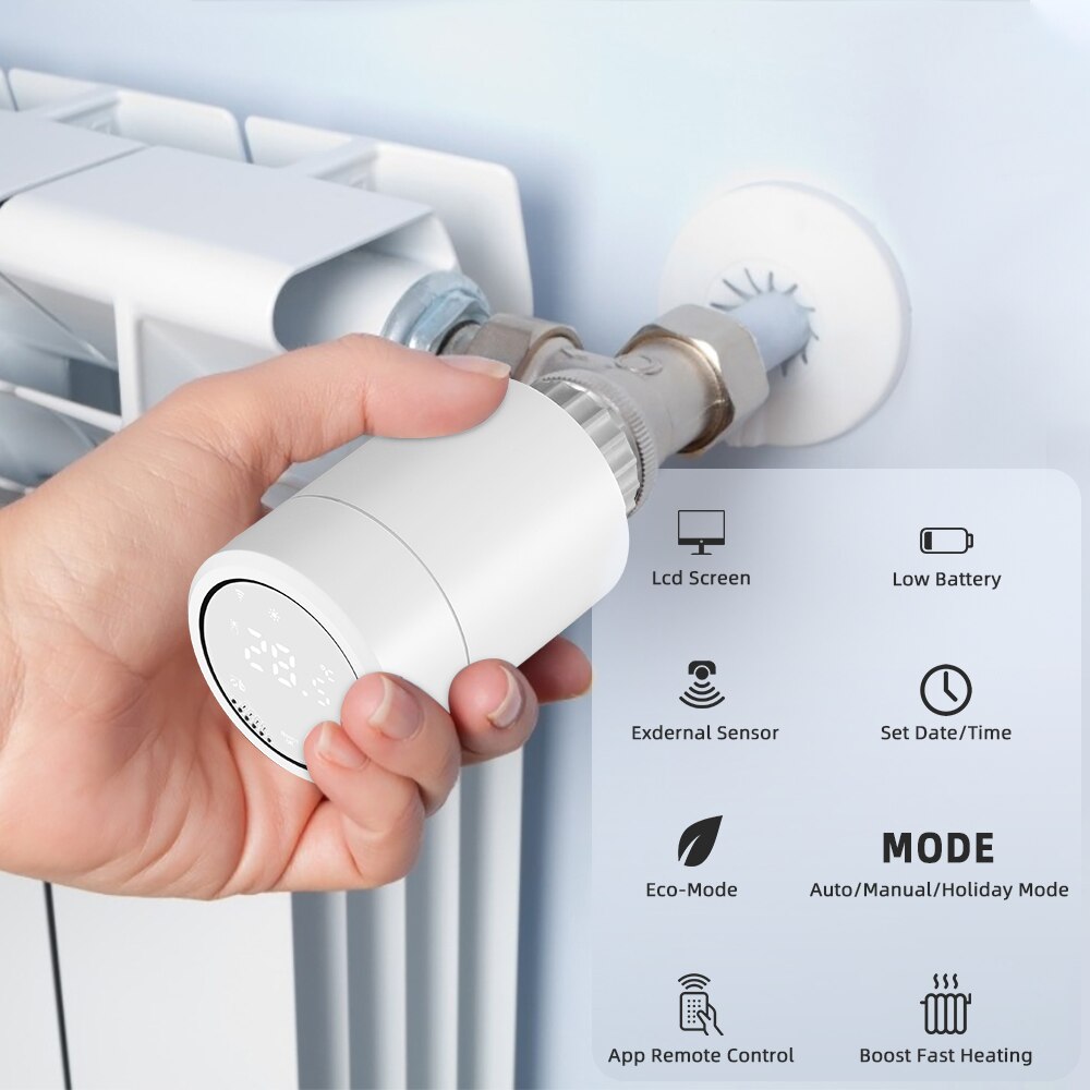 Hapythda Zigbee 3.0 – actionneur de radiateur intelligent, thermostat Programmable Tuya, vanne TRV, contrôleur de température Via Alexa