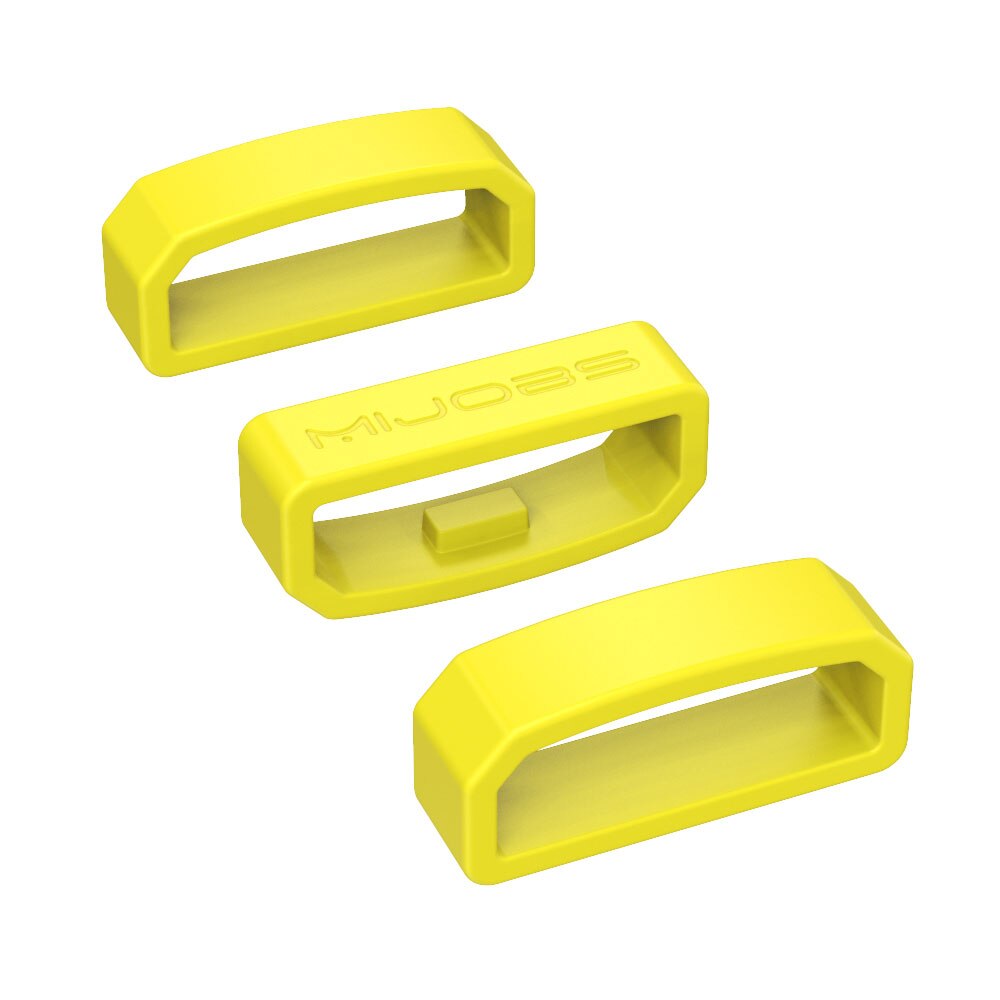 Anillo de goma de retención para Honor Band 5, correa de repuesto para Huami Amazfit GTS, soporte de seguridad, retenedor para reloj Huawei: L / Black Yellow