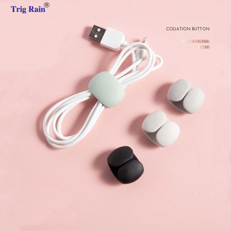Zaciski kablowe organizator pulpit i stacja robocza klipy uchwyt Organizer do kabli USB linia danych ładujących oplot na kable