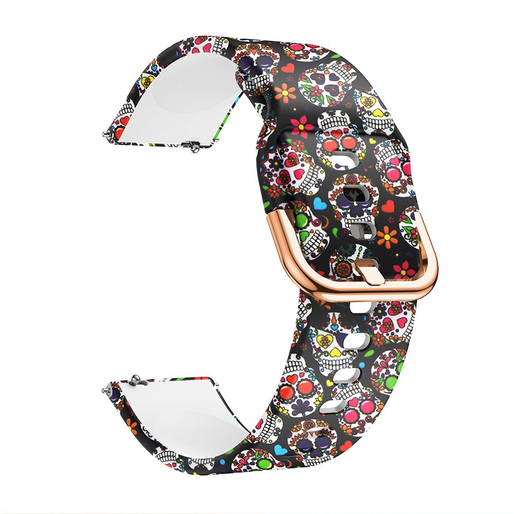 22mm Watch Band For Xiaomi MI Watch Strap Printing Silicone Watchbands Wristband Bracelet For Xiaomi Smart Mi Watch Color Sports: Color skull