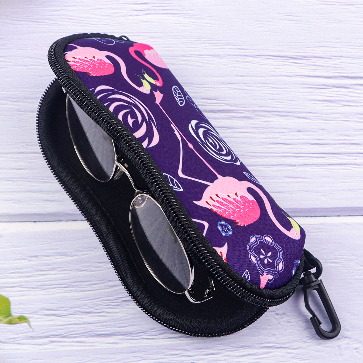 Flamingo Soft Shell Brillenkoker Roze Vogel Bril Beschermende Shell Kledingaccessoires Mannen Vrouwen Mode Brillentas