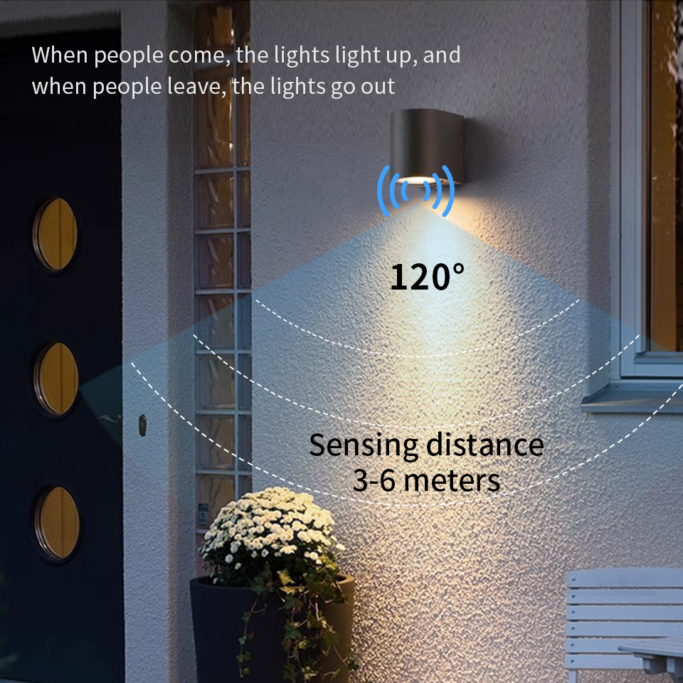 LED-Wandleuchten für Höhle Innen- und Außenbereich, IP66, wasserdicht, nach oben und unten, 6 W, LED-Wandleuchte, oberflächenmontiertes LED-Licht für Höhle Garten, Veranda