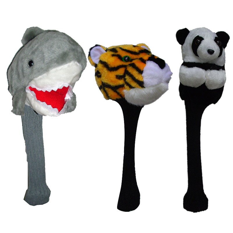 Animal golf headcover motorista cabeça capa esportes clube de golfe acessórios asd88