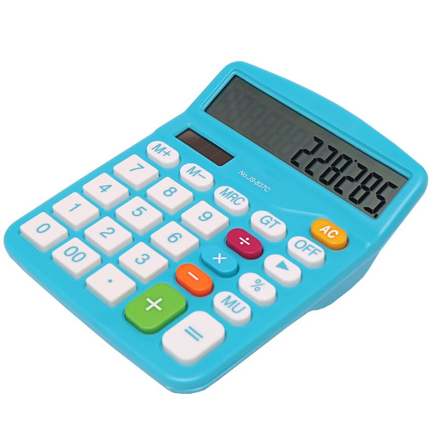 12 Digits Electronic Calculator Large Screen Desktop Calculators Solor Home Office School Calculators Financial Accounting Tools