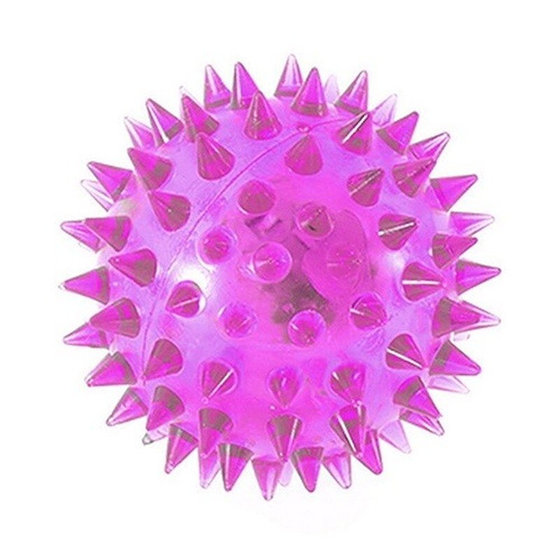Pelota de goma Led para perro y cachorro, juguete bonito para masticar, Bola de erizo, accesorios para perros
