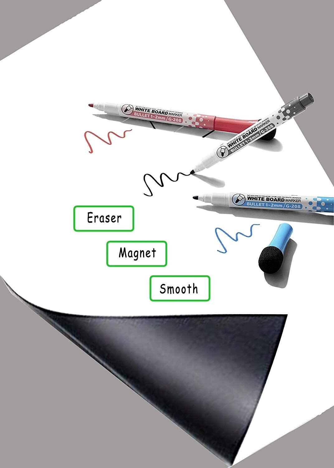 Kalendarz magnetyczny A3 robić lodówki-tablica ścieralna na sucho robić lodówki-miesięczna biała tablica-idealne biuro kuchenne