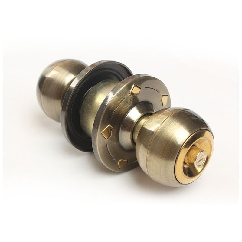 Stainless Steel Entrance Passage Door Lock with Key for Bedroom Living Room Bathroom Antique Round Door Handle Door Knobs Lock